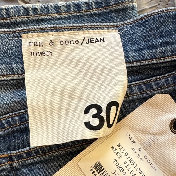 rag & bone Denim - rag & bone JEAN Tomboy Jeans in Medium Blue Denim